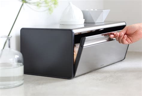 brabantia bread box stainless steel|Brabantia stainless steel bread bin.